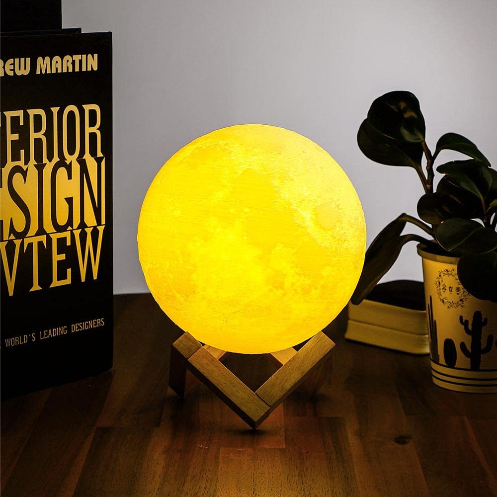 Настільна лампа BAKAJI Moon Shape RGB LED 15 см, фото №5