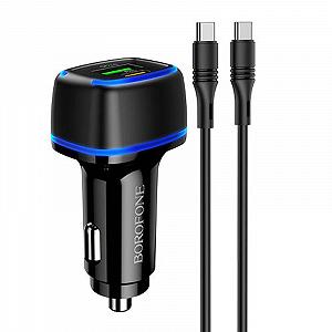 АЗУ Borofone BZ14A PD20W+QC3.0 (1Type-C/1USB/3A)  Type-C to - Фото 1