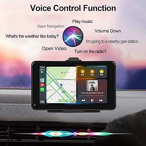 Автомагнітола Podofo SH4AMPOD / 7" / Сенсорна / Apple CarPlay / Android Auto / Wi-Fi / GPS / Bluetooth / USB / AUX synthetic.ua - Фото 1