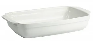 Форма для запекания Crealys 512729 прямоугольная керамическая 31 x 18.5 x 5.5 см белая - Фото 1