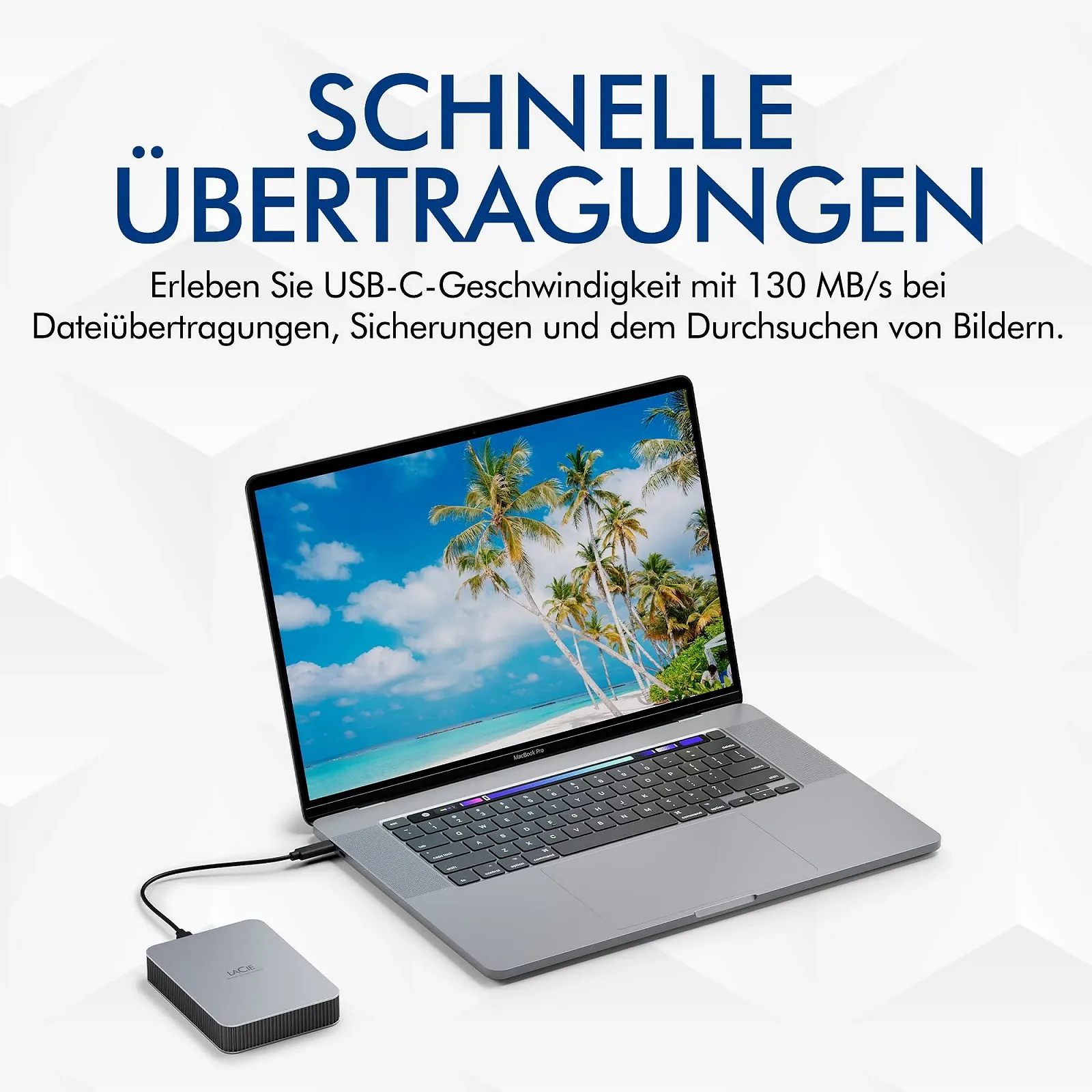 Внешний жесткий диск LaCie Mobile Drive STLP1000400 1 ТБ 2.5 дюйма USB-C Silver, фото №5