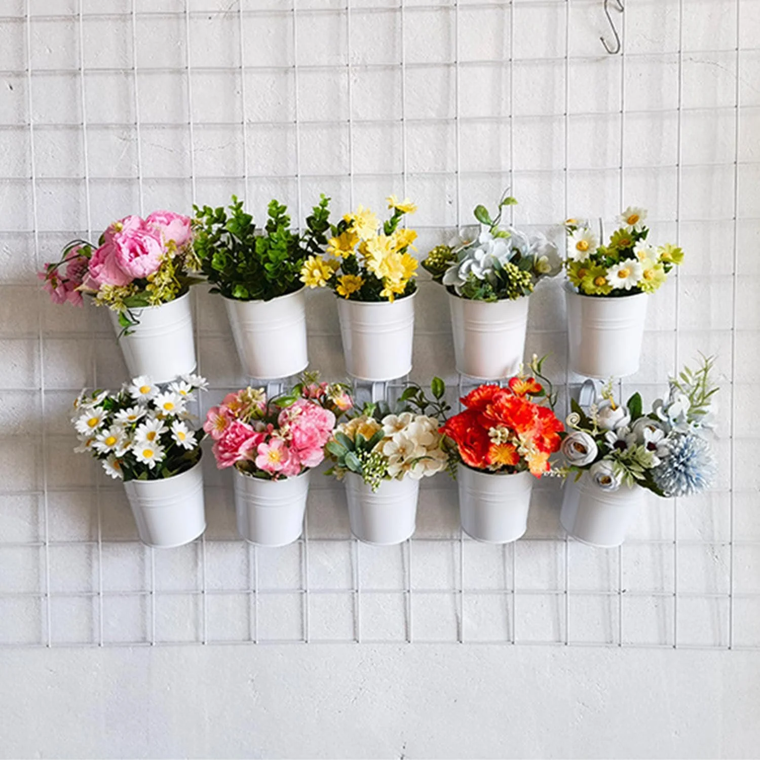 Подвесные цветочные горшки Набор 4 шт. Металл 10 x 10 x 8 см, фото №4