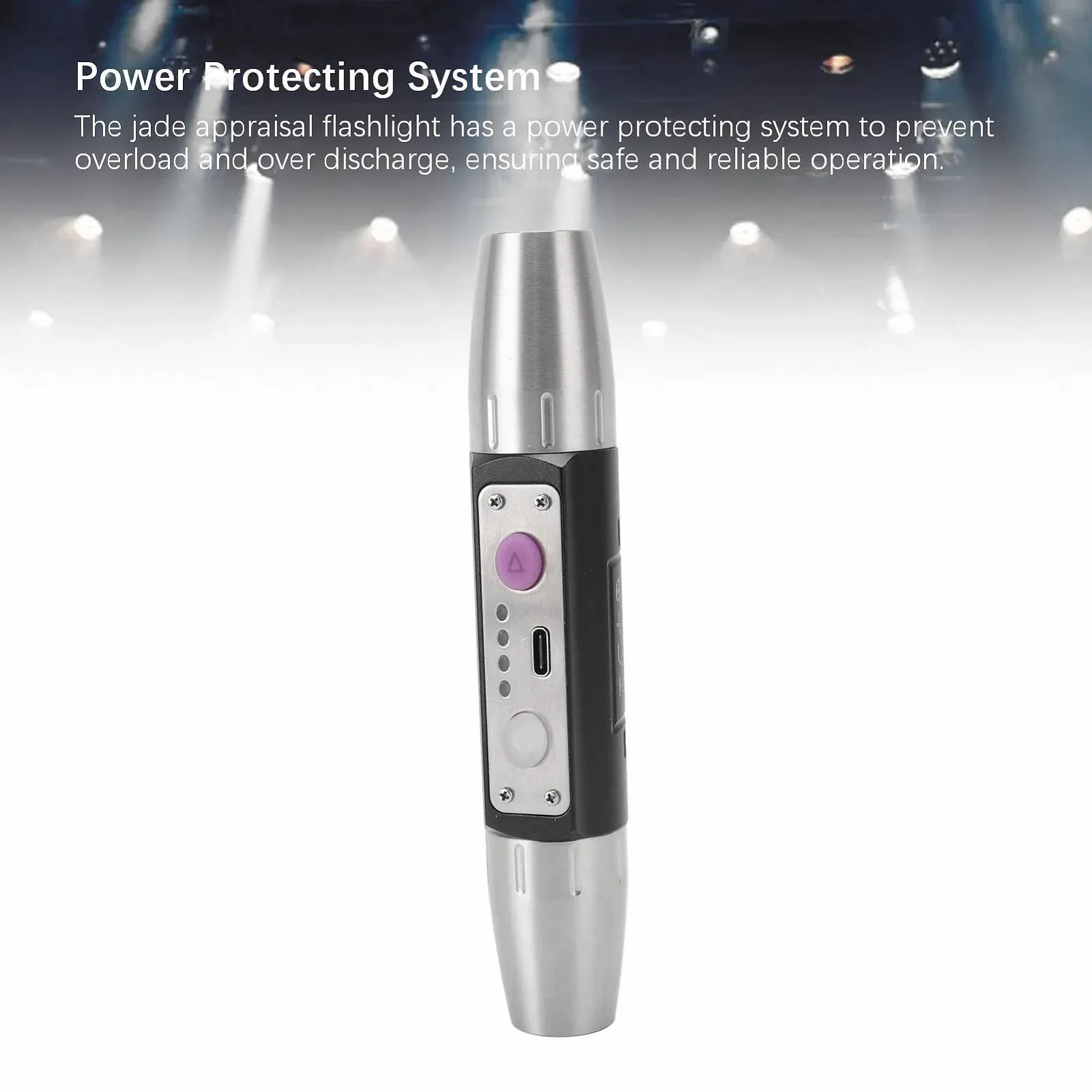 Фонарь Pilipane Jade Assessment для идентификации ювелирных изделий, двойной, 4 источника света, USB-перезаряжаемый, экспертный фонарь для нефрита, для оценки антикварных монет, фото №2