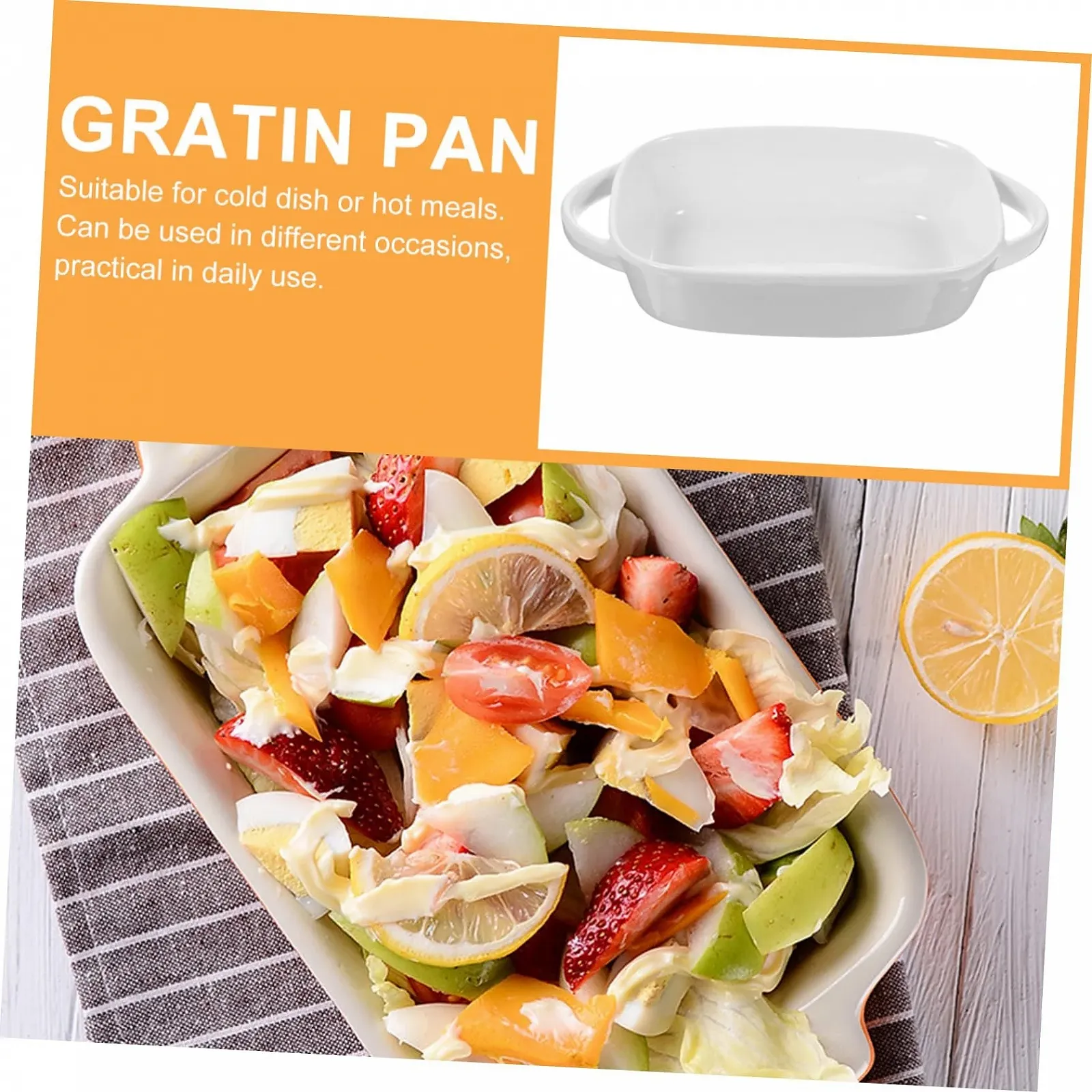 Форма для запікання VICASKY керамічна прямокутна з подвійними ручками жаростійка, фото №6 Форма для запікання VICASKY керамічна прямокутна з подвійними ручками жаростійка, фото №6