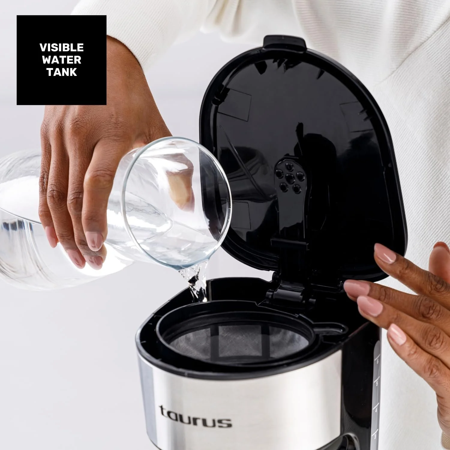 Капельная кофеварка Taurus Verona 6 Inox 6 чашек 600 W Стеклянный кувшин Многоразовый фильтр Нержавеющая сталь, фото №4