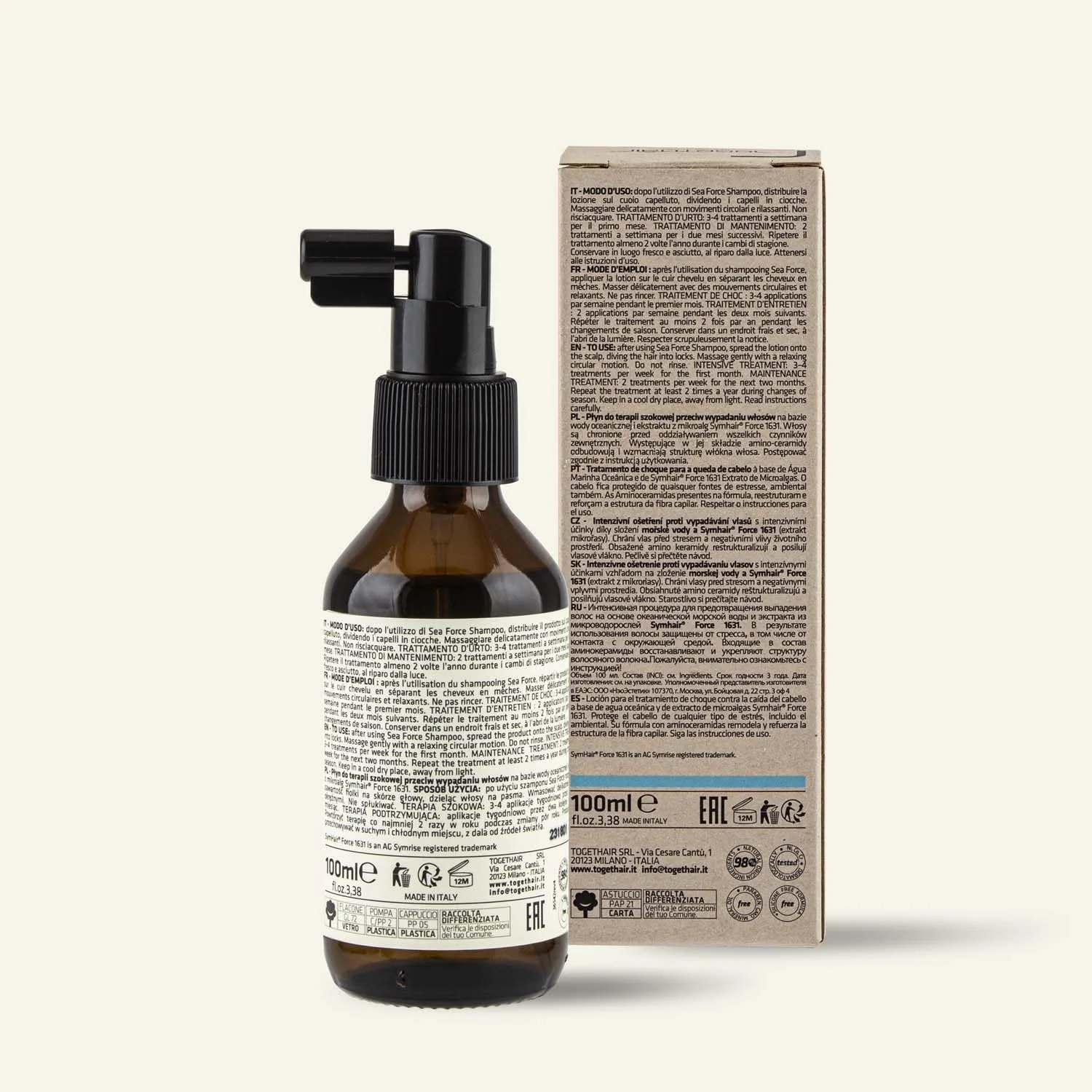 Лосьйон Togethair Sea Force проти випадіння волосся 12 x 7 мл, фото №3