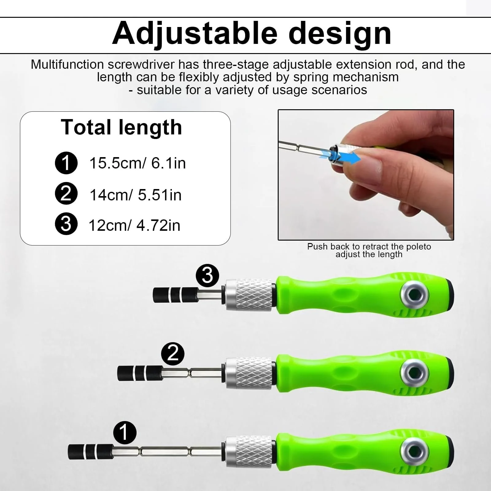 Набір прецизійних механічних викруток HASLED 32-в-1 з тріскачкою магнітний регульований, фото №3