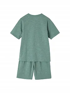 Короткая пижама Vertbaudet из трикотажа слабого плетения для мальчиков synthetic.ua - Фото 1