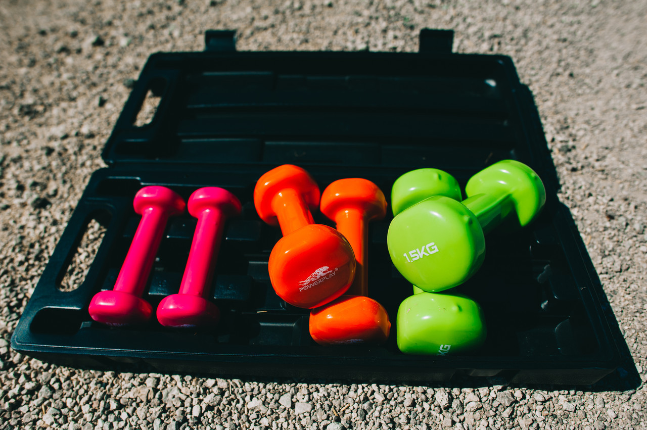 Набір гантелей в кейсі 6 кг PowerPlay 4103 Fitness Dumbells (2шт.*0,5кг. 2шт.*1кг. 2шт.*1,5кг.), фото №8