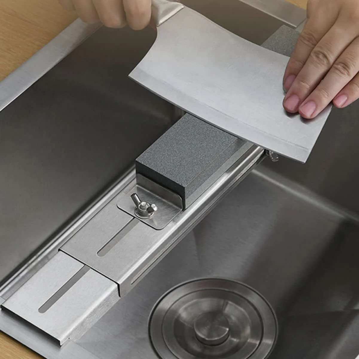 Тримач для точильного каменя LALAFINA регульована рама нержавіюча сталь, фото №4