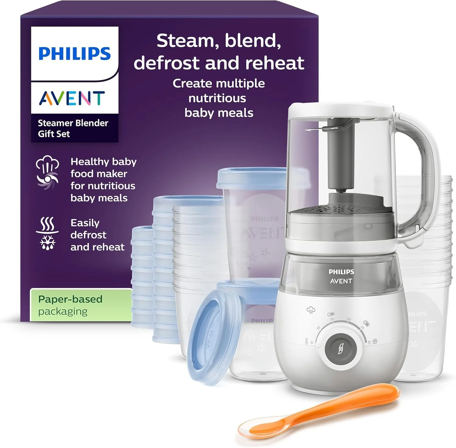 Кухонний комбайн Philips Avent SCF883/20 / 4-в-1 / 1 л / Контейнери для зберігання / Білий, фото №1