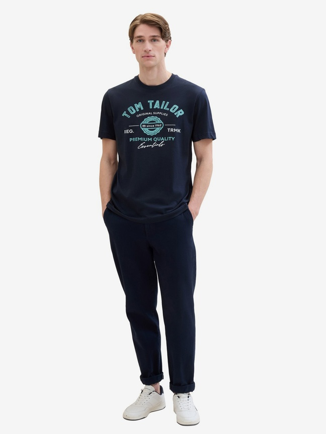 Футболка Tom Tailor LOGO TEE MEN'S 1037735-10302 Темно-синий 2XL, фото №4