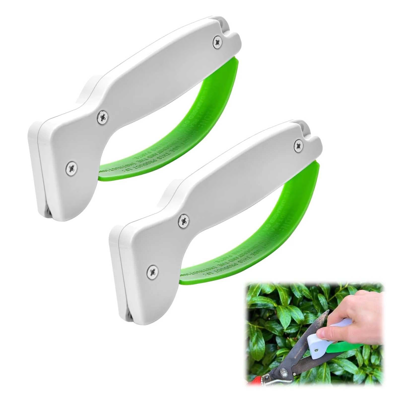 Точилка для ножів SAITUO 2 Ручна для садових інструментів та газонокосарок Портативна з ергономічною ручкою, фото №1