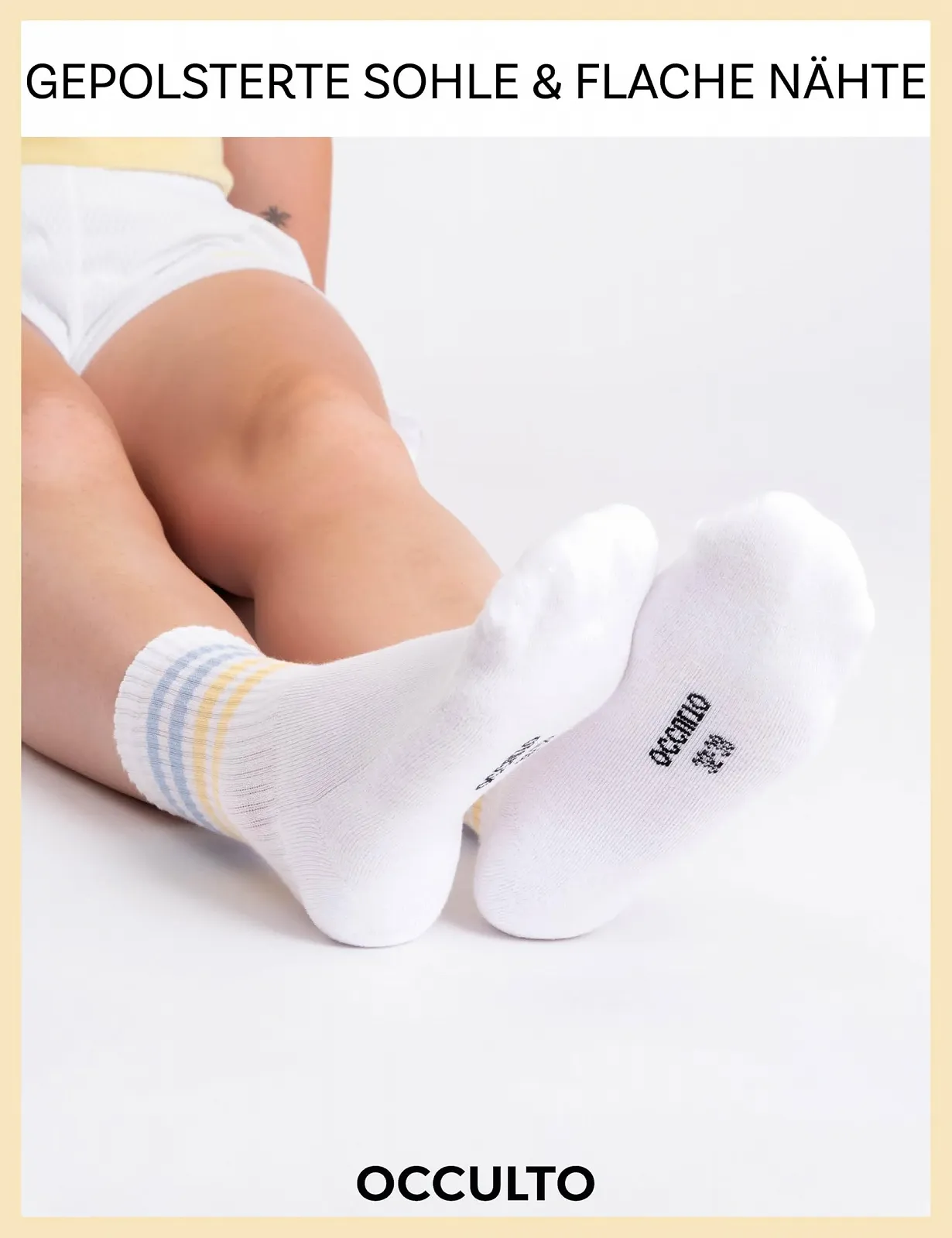 Носки теннисные Occulto женские Retro 80% хлопок Набор из 6 (Модель: Steffi), фото №4 Носки теннисные Occulto женские Retro 80% хлопок Набор из 6 (Модель: Steffi), фото №4
