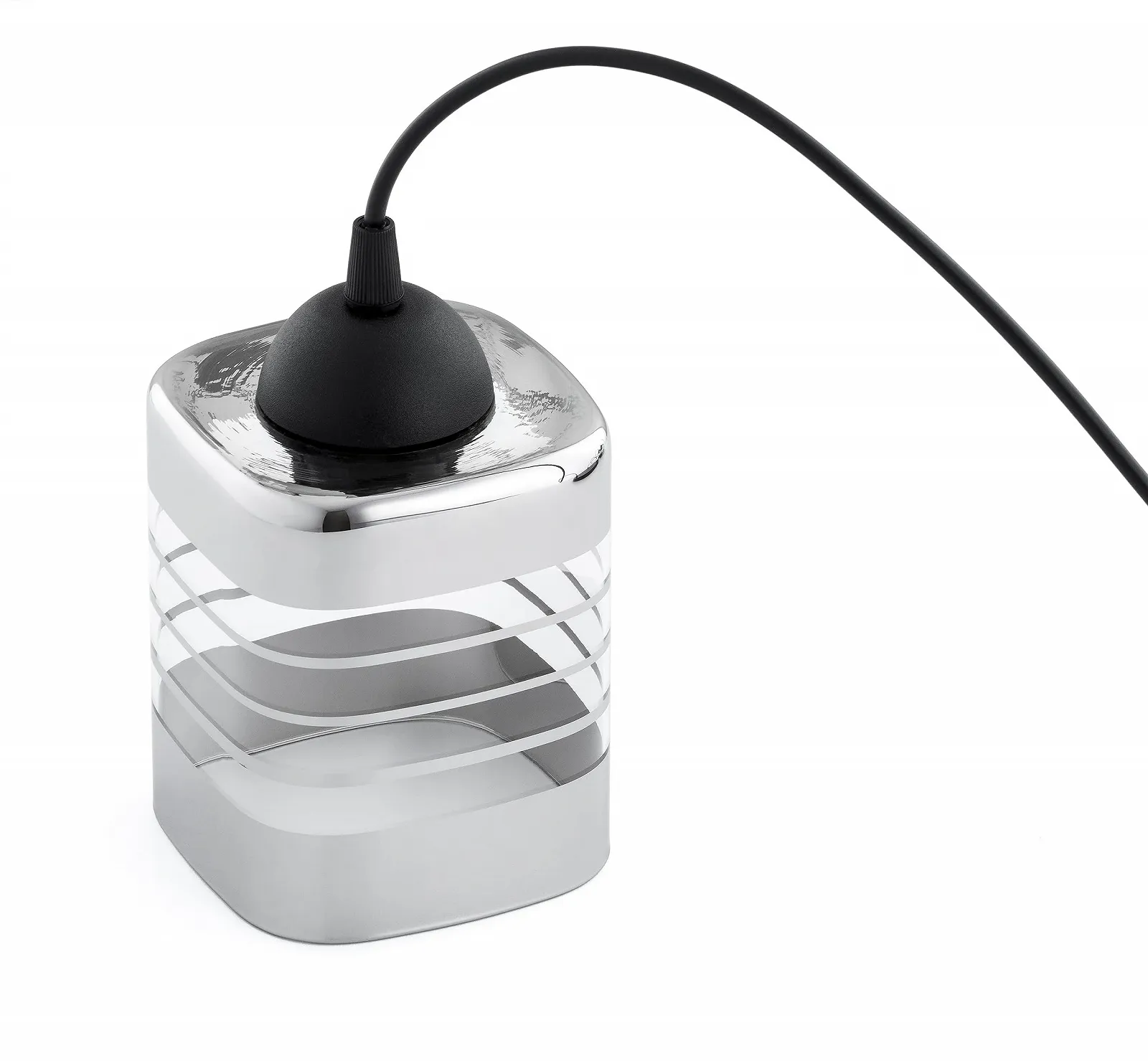 Настільна лампа Loft Metal Glass Silver 1-Bulb E27 Чорний, фото №8