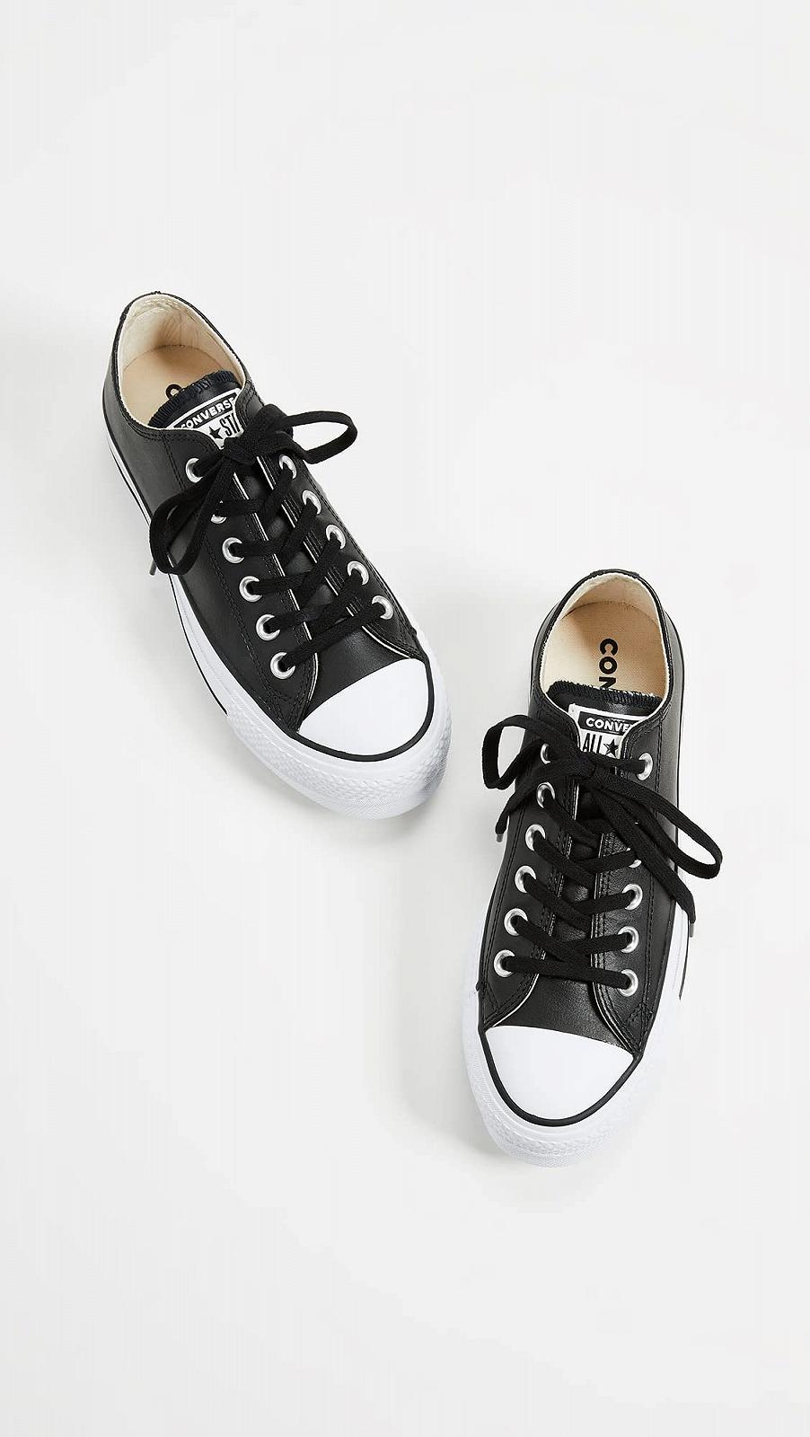 Кеди Converse Chucks Platform Black Chuck Taylor All Star Lift - OX Black White, фото №5