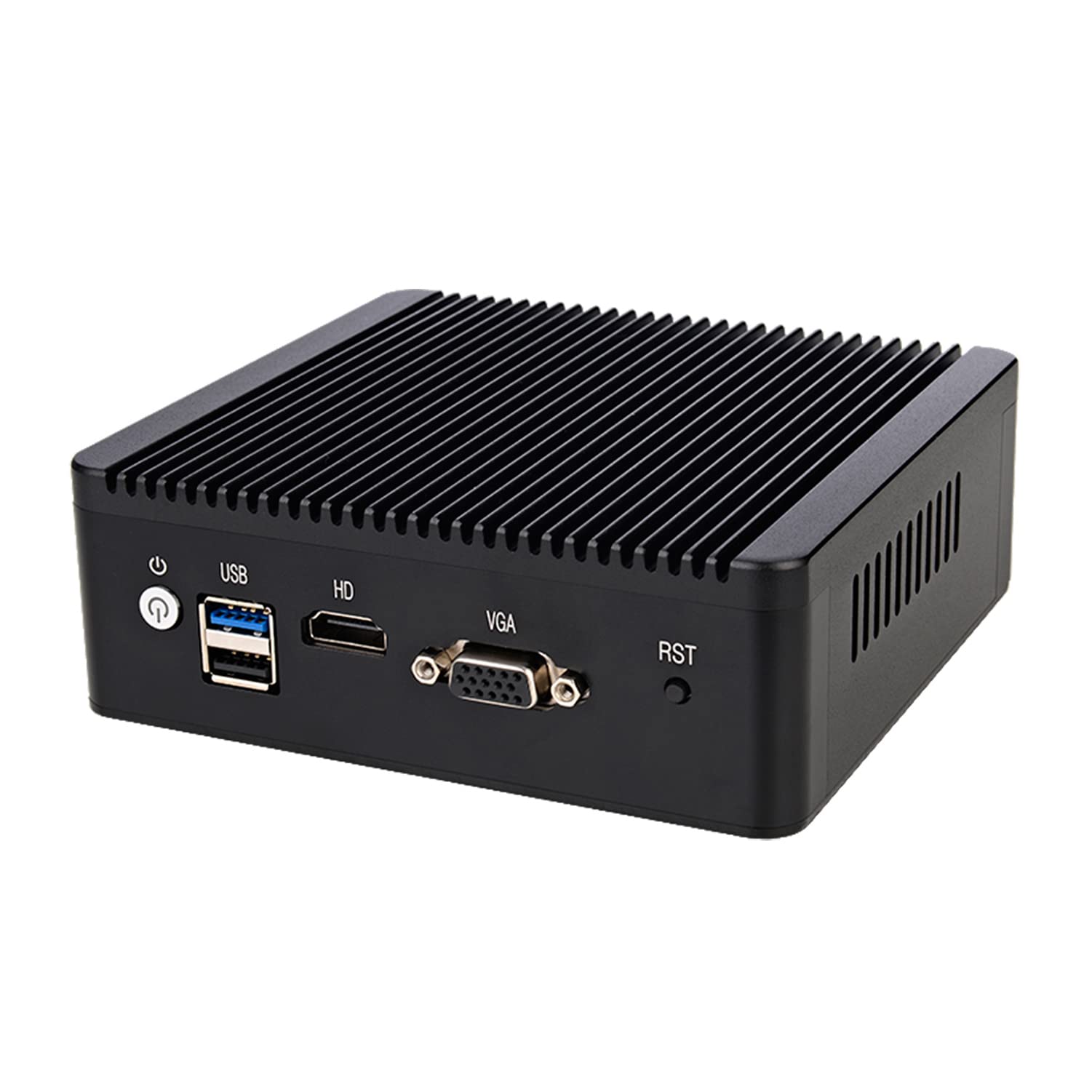 Міні ПК HUNSN RC01 J1900 4 x Intel I211 LAN 2 x USB HDMI VGA SIM Slot Barebone System, фото №3