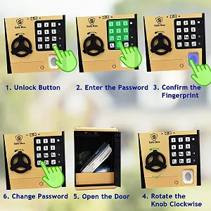 Скарбничка-сейф дитяча Kids Safe Fingerprint з кодом synthetic.ua - Фото 1