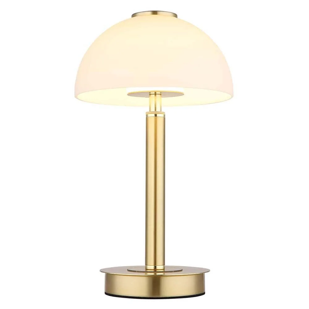 Настольная лампа GLOBO LED Touch Сенсорная Диммер Латунь Стекло Опал 7 Вт 255 лм 18 x 31.5 см, фото №7