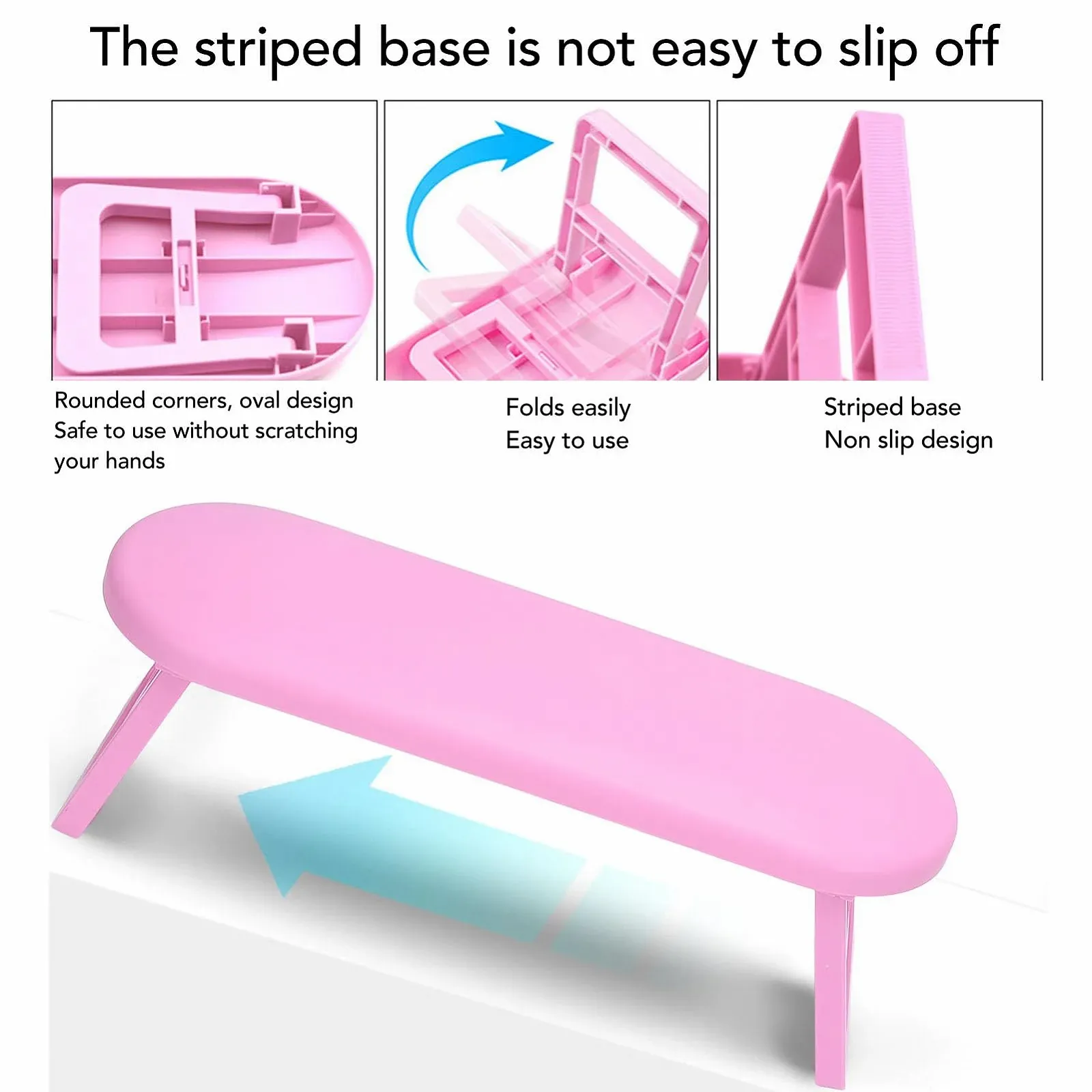 Подставка для рук маникюрная, 2 шт., пластиковая, складная, для салонов красоты, фото №2