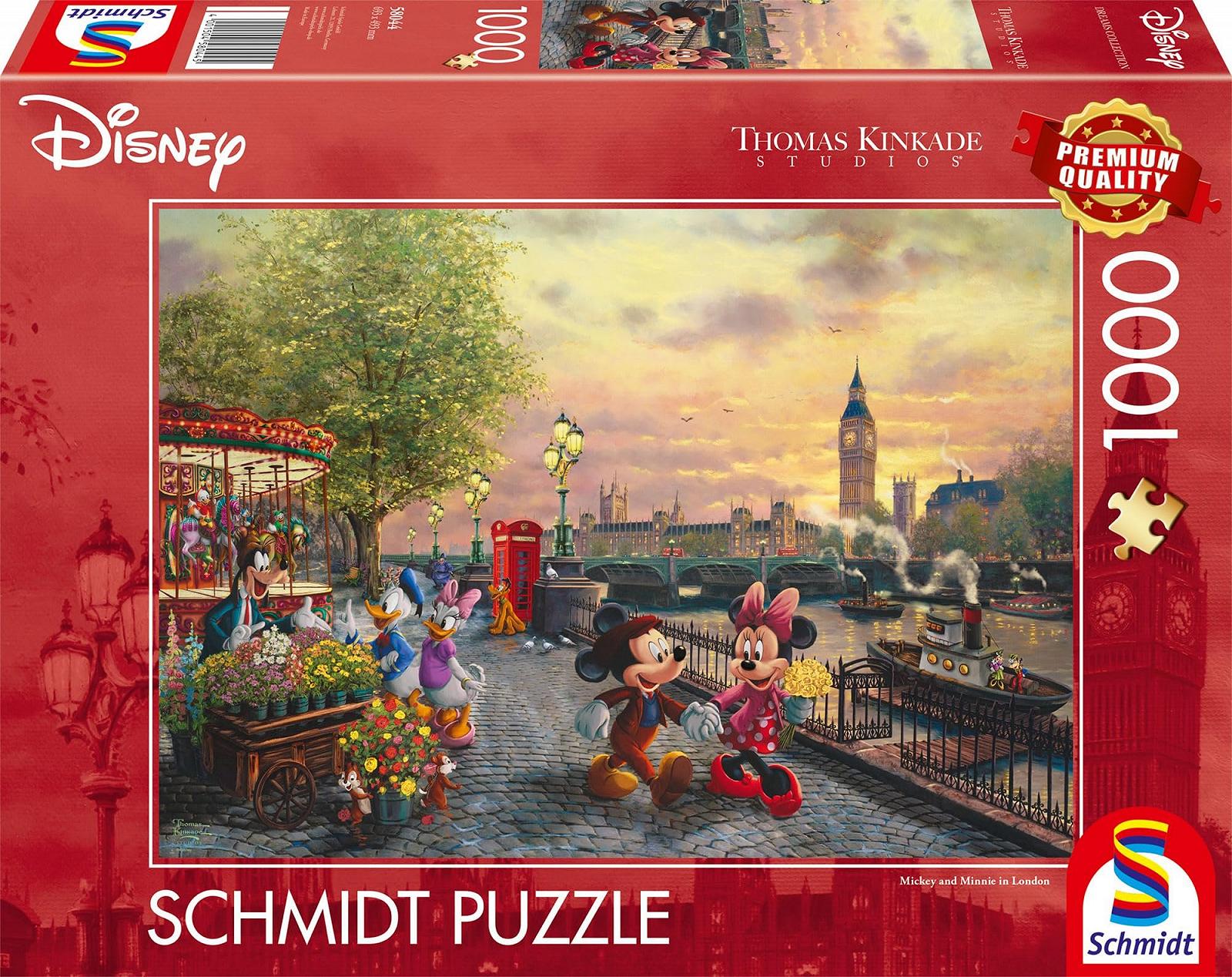Пазл Schmidt Spiele Thomas Kinkade Disney Mickey & Minnie in London 1000 деталей, фото №1 Пазл Schmidt Spiele Thomas Kinkade Disney Mickey & Minnie in London 1000 деталей, фото №1