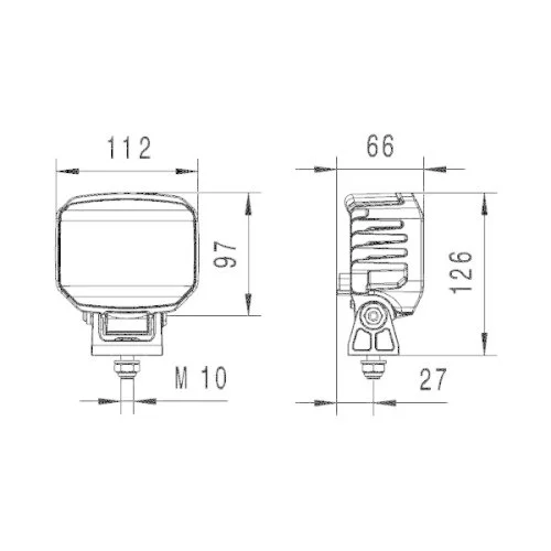 Рабочая фара HELLA 1GA 996 488-511, фото №2