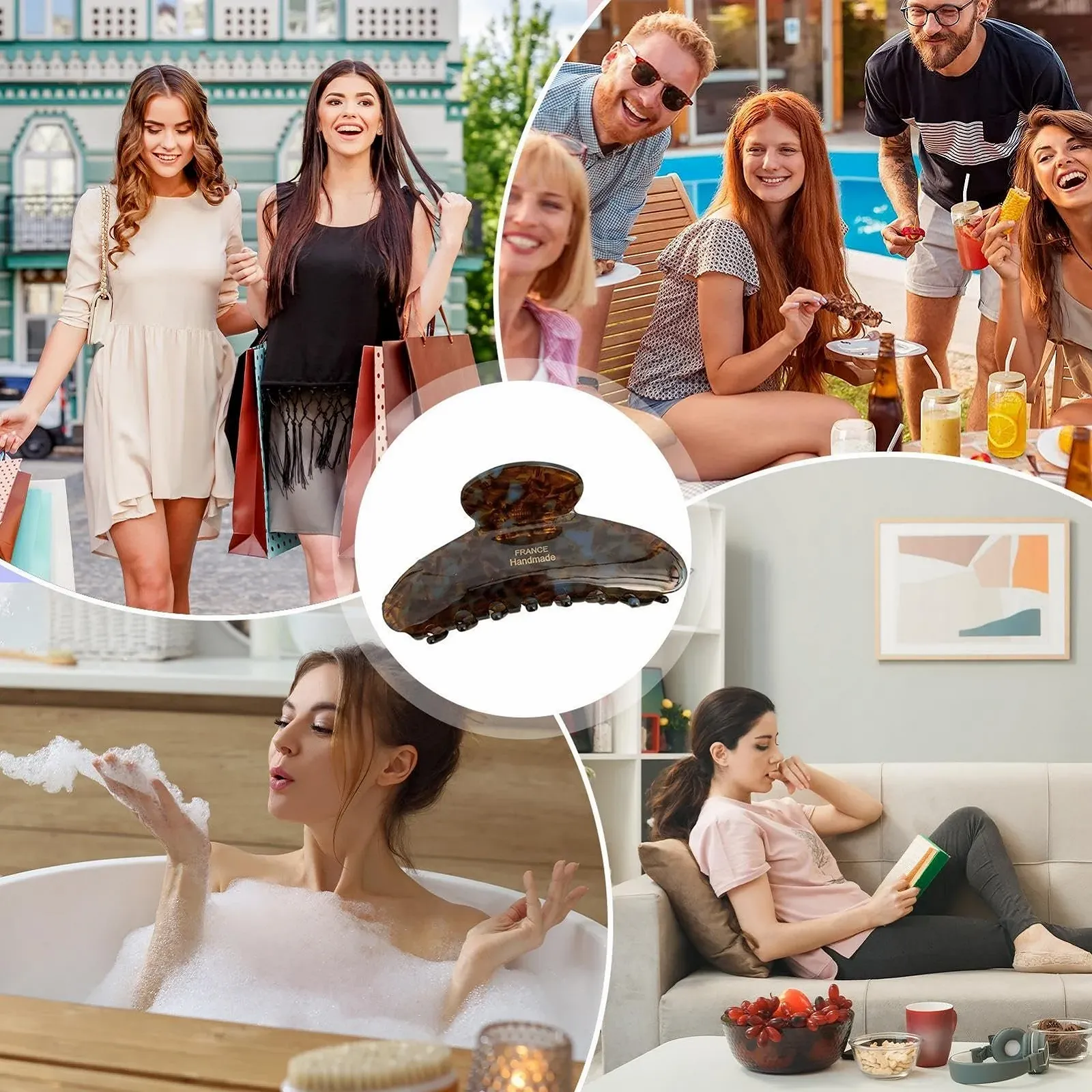 Заколки для волос Черепаха, Большие Заколки для волос - 10.41 см Заколки для волос из ацетата целлюлозы - Прочные Заколки для волос, Заколки для волос во французском стиле для женщин и девочек, фото №4 Заколки для волос Черепаха, Большие Заколки для волос - 10.41 см Заколки для волос из ацетата целлюлозы - Прочные Заколки для волос, Заколки для волос во французском стиле для женщин и девочек, фото №4