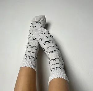 Чоловічі молодіжні шкарпетки високі демісезонні білі 39 - 44 розмір - Фото 1