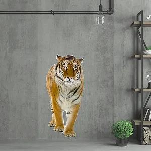 Наклейка на стіну GRAZDesign Tiger Running 3D 89 x 40 см synthetic.ua - Фото 1