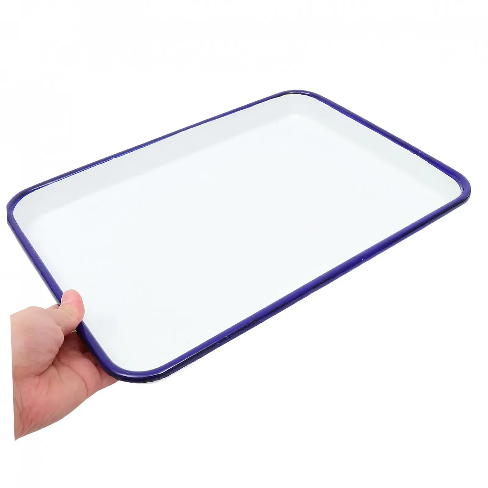 Эмалированная форма для запекания прямоугольная термостойкая Белая, фото №5