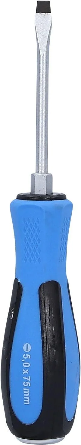 Шліцьова викрутка KS Tools 5.0 x 75 мм з ударним ковпачком, фото №3