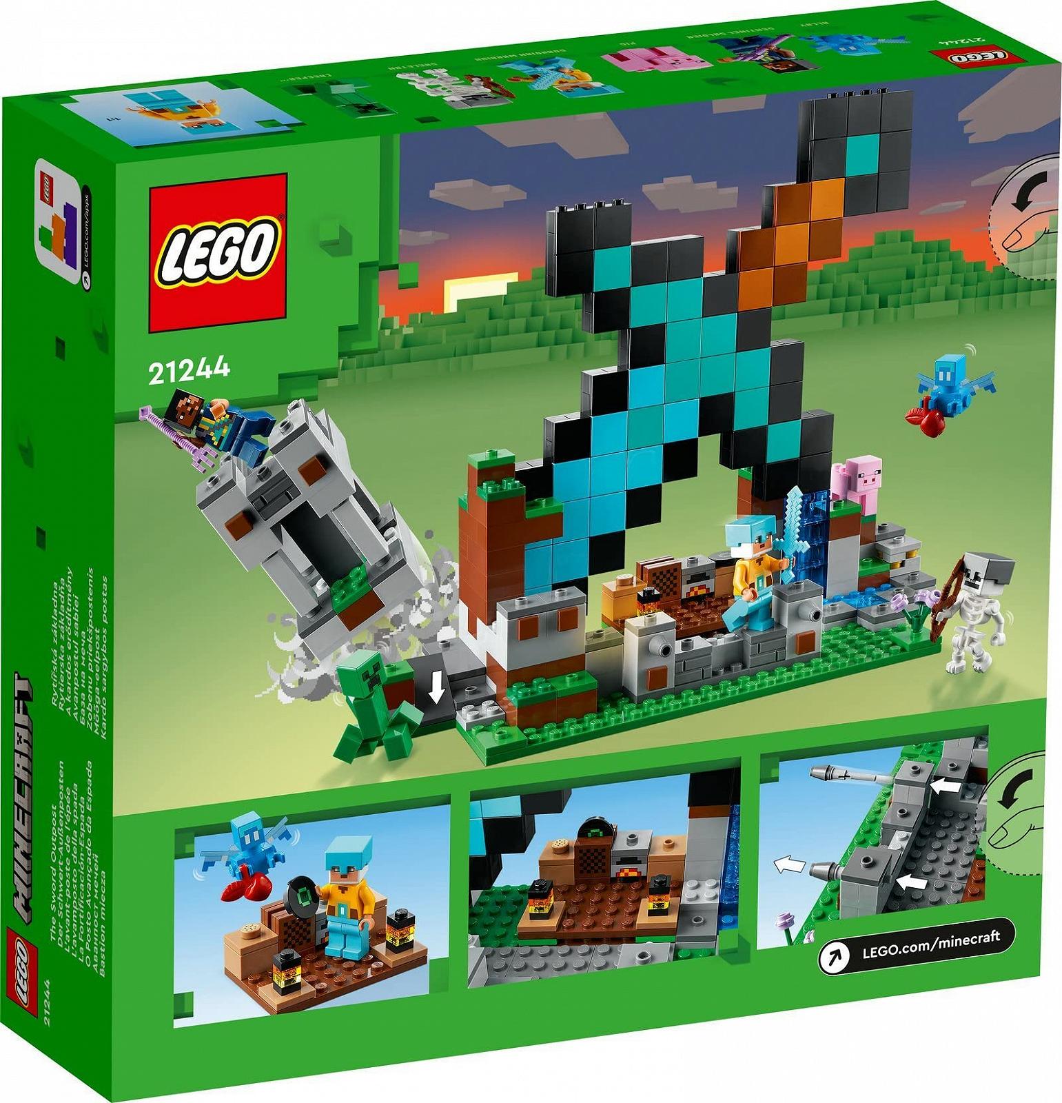 Конструктор Lego Minecraft 21244 Outpost "Меч" та 21171 Стійло для коня комплект із 2, фото №3