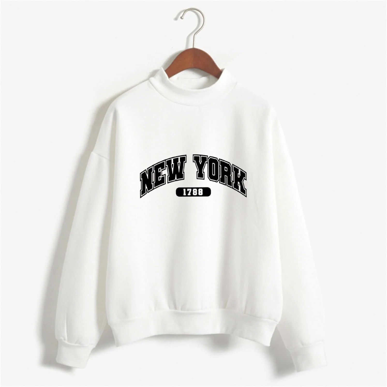 Женский Свитер Осень Зимний Длинный Рукав Без Капюшона Теплый Черный, фото №2