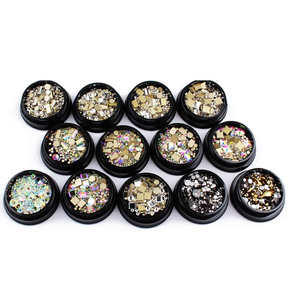 Набор Стразы для ногтей Блестки для DIY украшений Бриллианты для ногтей Неправильной формы для макияжа тела, 13 шт., фото №1