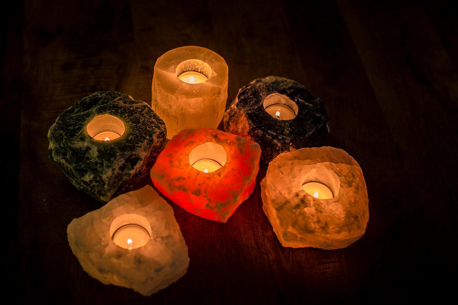 Підсвічник Lebensquelle Plus Rock Crystal Природний коштовний камінь Приблизно 1 кг Чайна свічка, фото №4