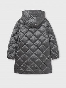 Куртка Mayoral довга для дівчинки вугільного кольору synthetic.ua - Фото 1