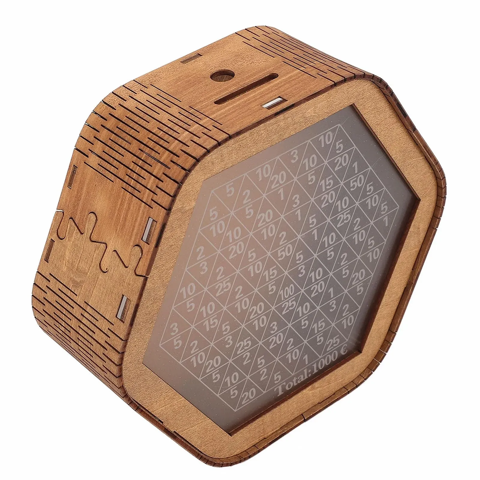 Скарбничка Focket Wooden Pig Tray шестикутна з цифровими вагами, фото №8
