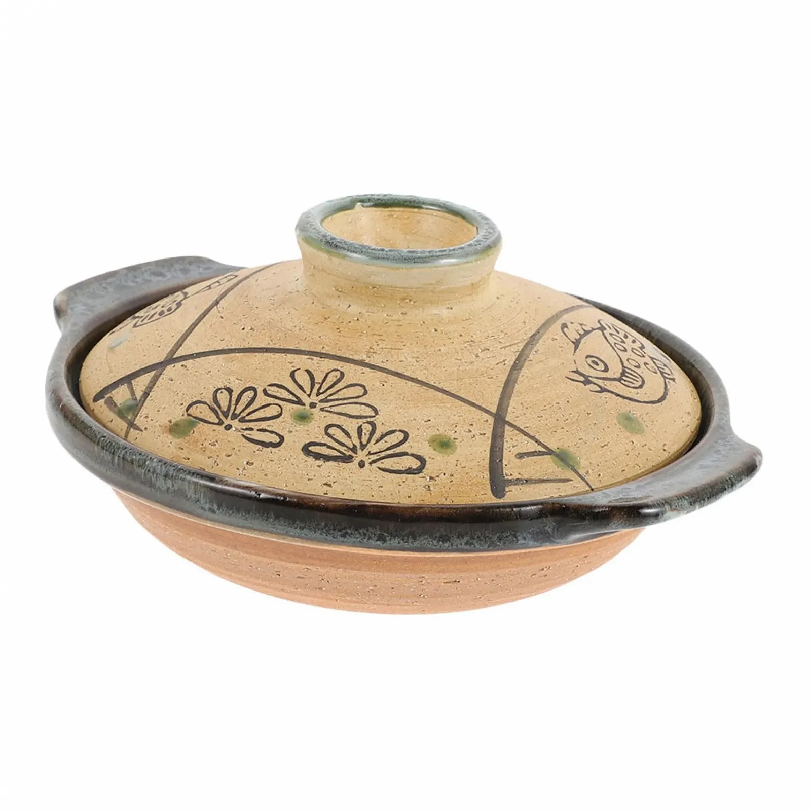 Японская керамическая кастрюля Alipis для порционных блюд компактная стильная для тушеной курицы и риса, фото №1