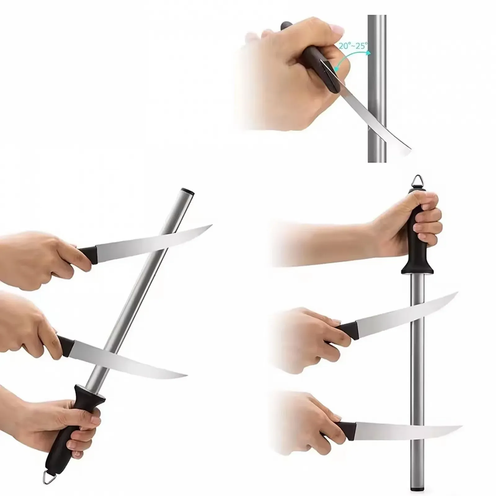 Мусат алмазний 10 дюймів висока твердість для кухні та полювання, фото №5