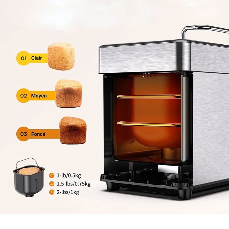 Автоматична Хлібопічка Програмована З Дозатором Фруктів та Горіхів у 3 Розмірах Хліба Колір A Розмір A, фото №4