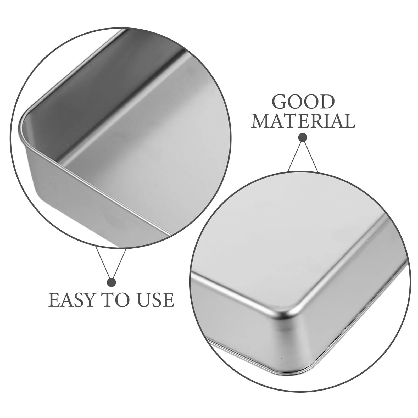 Форма для запекания Veemoon прямоугольная из нержавеющей стали с металлической крышкой 43х28х6 см, фото №8