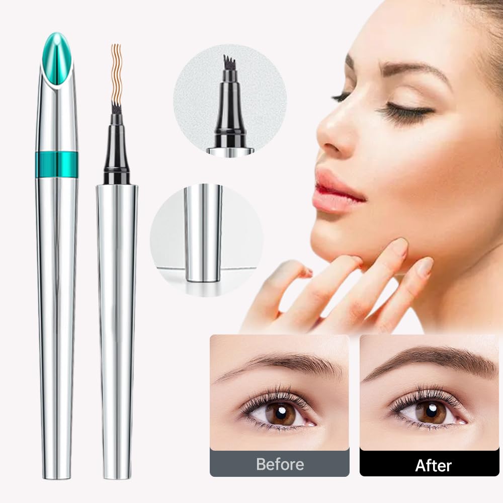 Олівець для брів 3D Magic Microblading з 4-ма вилочковими наконечниками Водостійкий Чорний, фото №6 Олівець для брів 3D Magic Microblading з 4-ма вилочковими наконечниками Водостійкий Чорний, фото №6