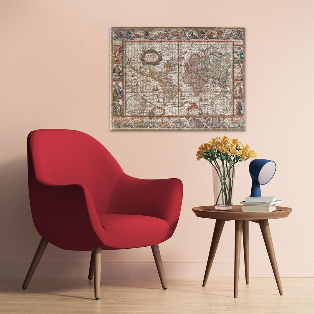 Пазлы Ravensburger 16633 Старинная карта мира 2000 деталей, фото №5