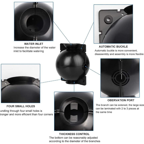 Куля для укорінення рослин, куля кейс для укорінення , клонування рослин, дерев, інкубатор садовий, діаметр 4 см, фото №2