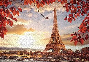 Пазл Ulmer Puzzleschmiede Autumn in Paris Classic 1000 деталей Эйфелева башня и Сена synthetic.ua - Фото 1