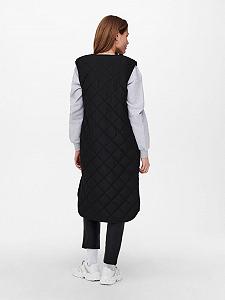 Жилет ONLY ONLNAYRA LONG QUILT VEST S Черный synthetic.ua - Фото 1