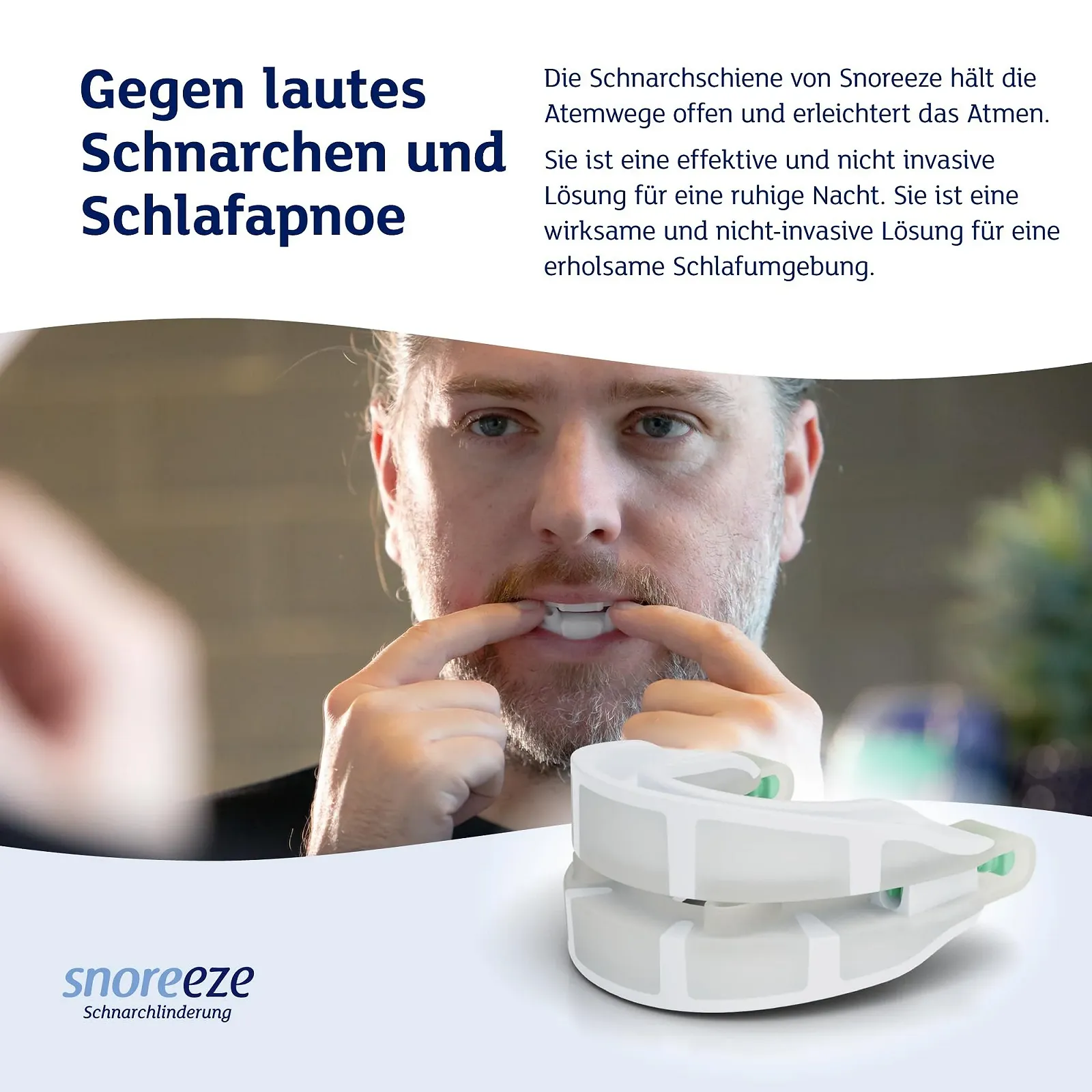 Капа от храпа Snoreeze Регулируемая для мужчин и женщин, фото №2