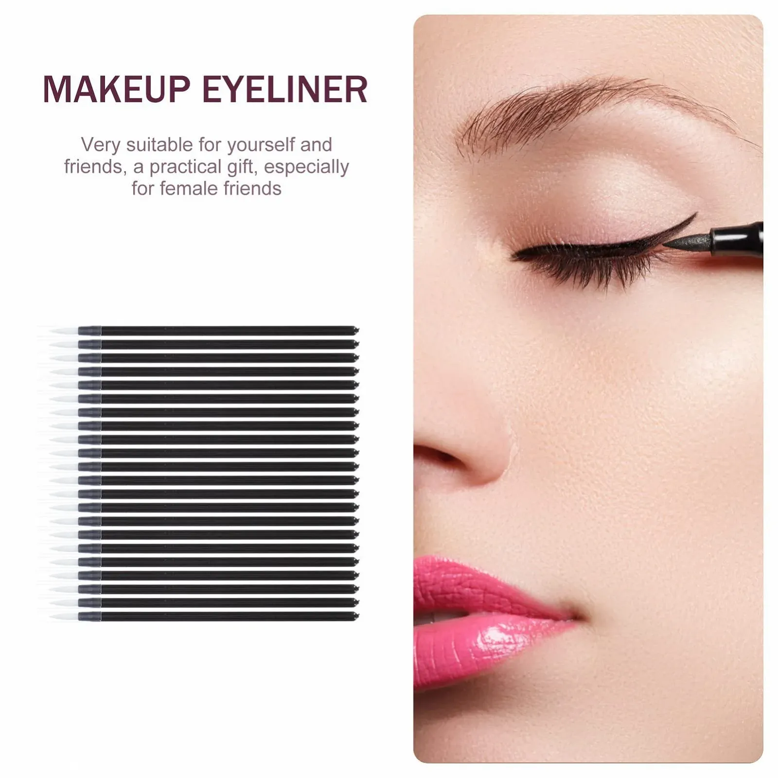 Кисті для підводки очей Beaupretty 50 шт., фото №7