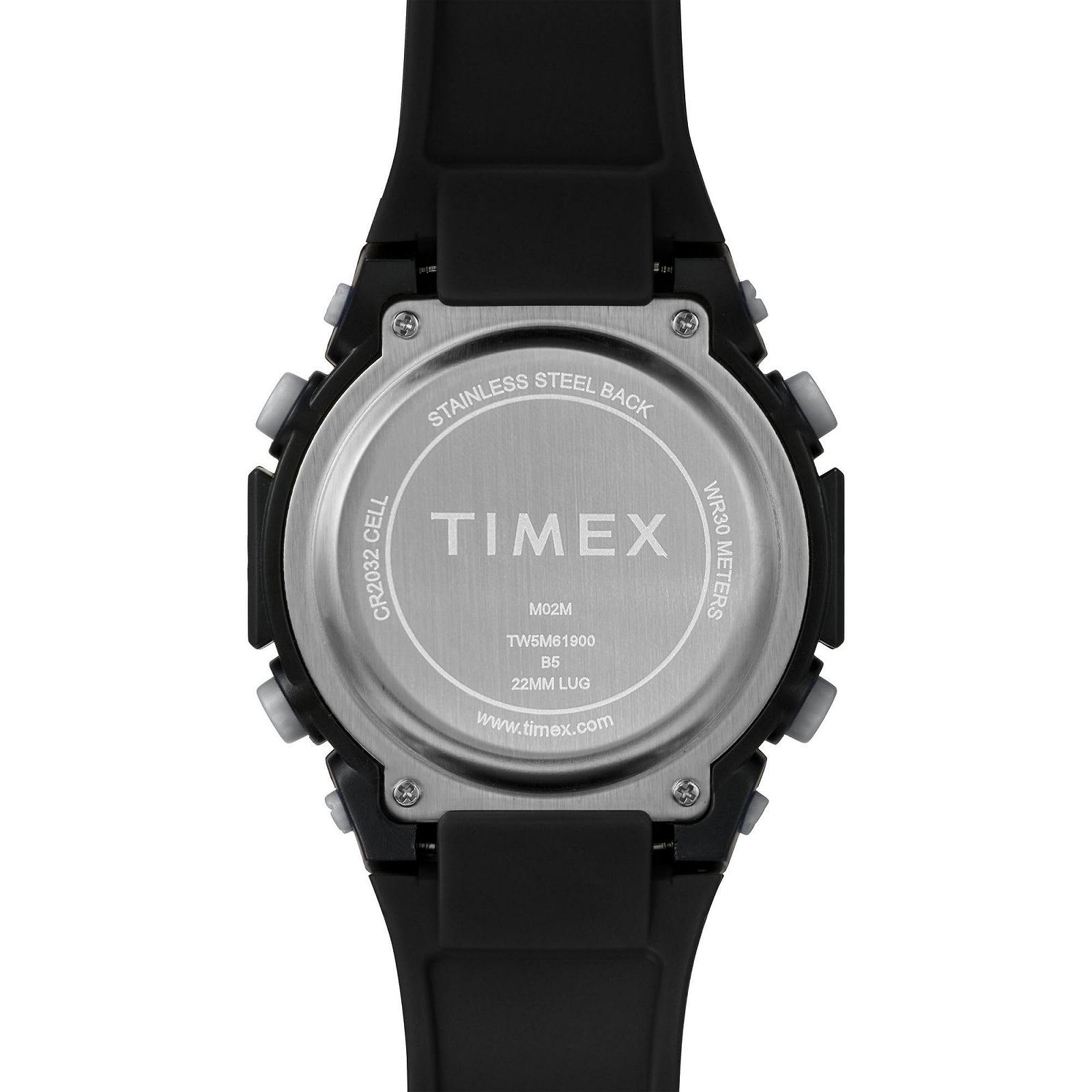 Спортивные часы Timex 50мм, черный полимерный ремешок, цифровой циферблат, черный корпус TW5M61900, черный, Modern, фото №4