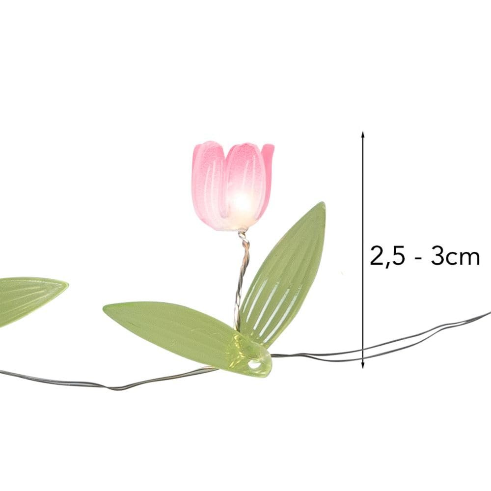 Гирлянда Светодиодная Ideen mit Herz Flowers 75 см, розовая, фото №4